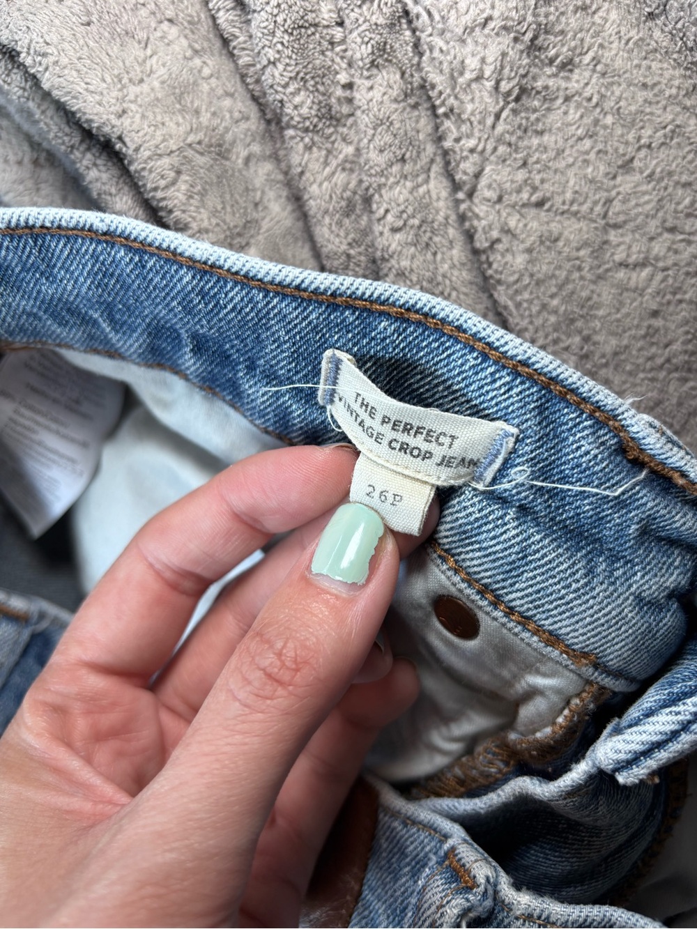 Madewell Perfect Vintage Crop Jean Light Blue Wash 26p - Picture 5 of 8